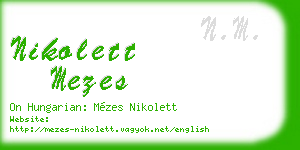 nikolett mezes business card